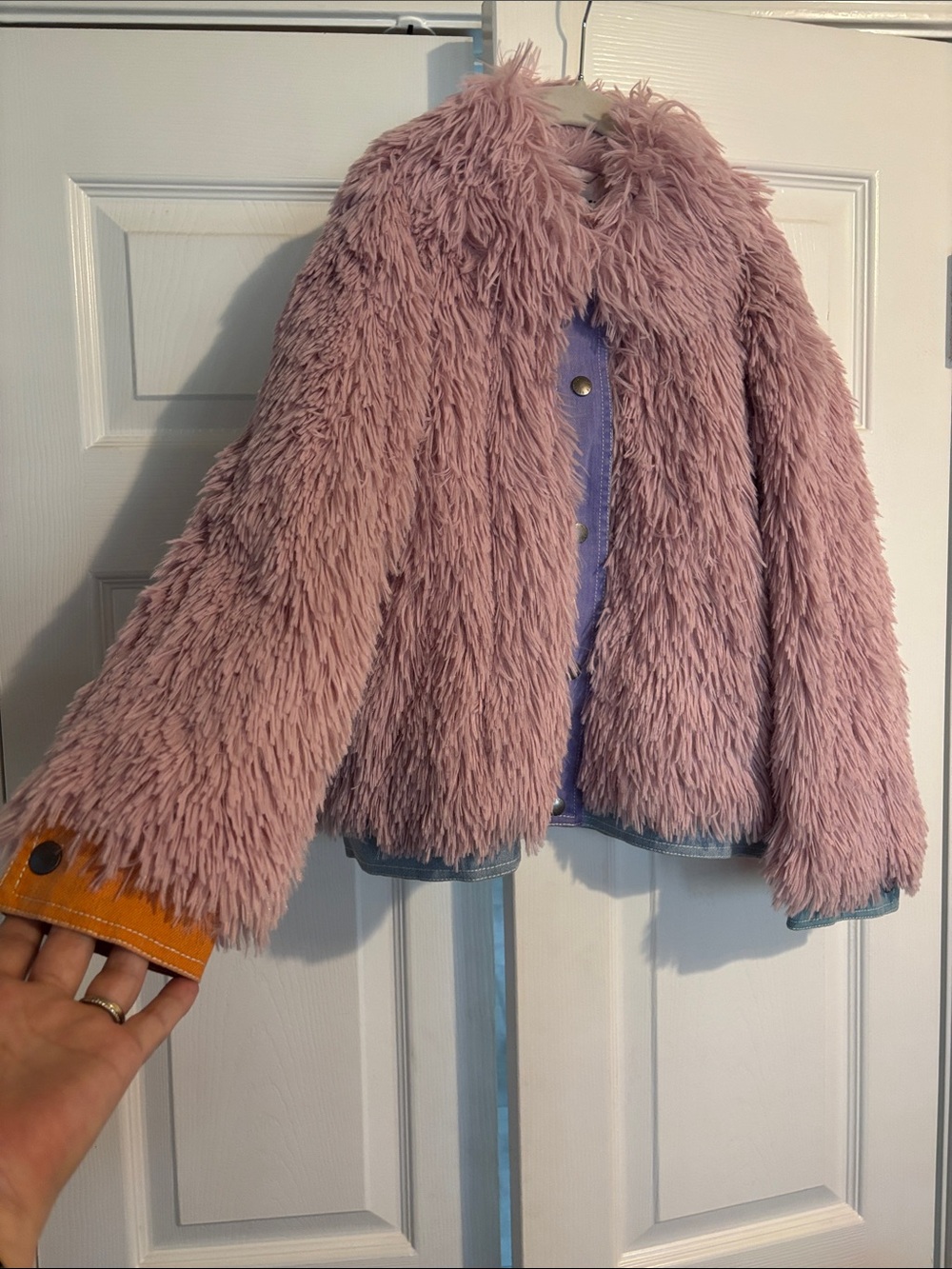 Stella McCartney Lilac Pink Faux Fur Kids Jacket
